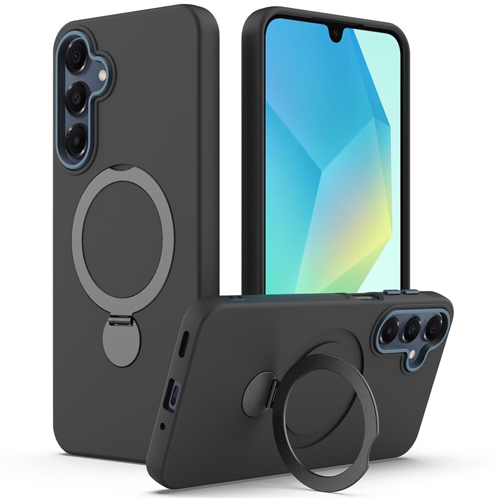  Samsung Galaxy A16 Skal MagSafe Kickstand Hybrid Svart - Teknikhallen.se