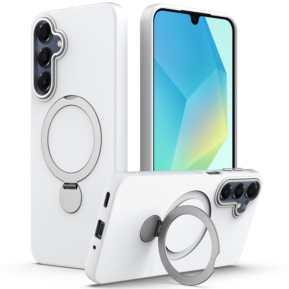  Samsung Galaxy A16 Skal MagSafe Kickstand Hybrid Vit - Teknikhallen.se