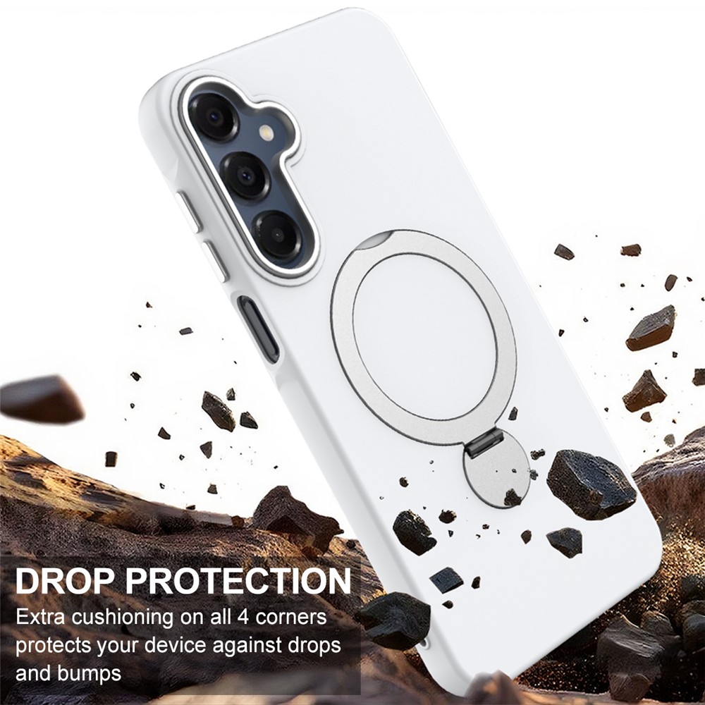  Samsung Galaxy A16 Skal MagSafe Kickstand Hybrid Vit - Teknikhallen.se