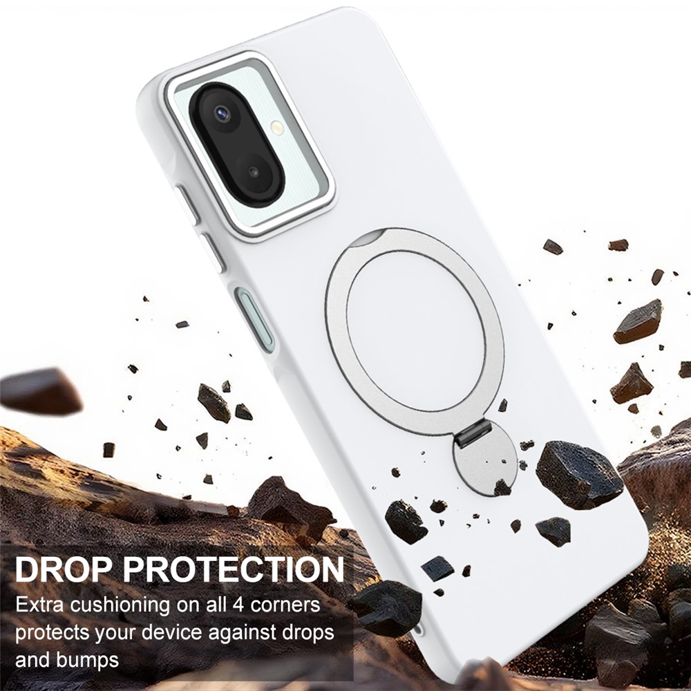  Samsung Galaxy A07 Skal MagSafe Kickstand Hybrid Vit - Teknikhallen.se