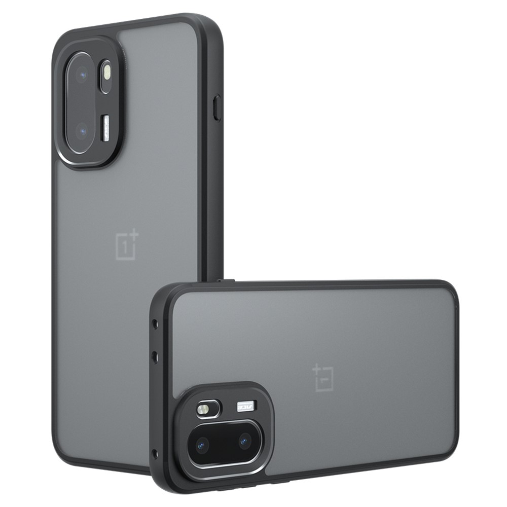  OnePlus 15R Skal Hybrid Matt Transparent / Svart - Teknikhallen.se