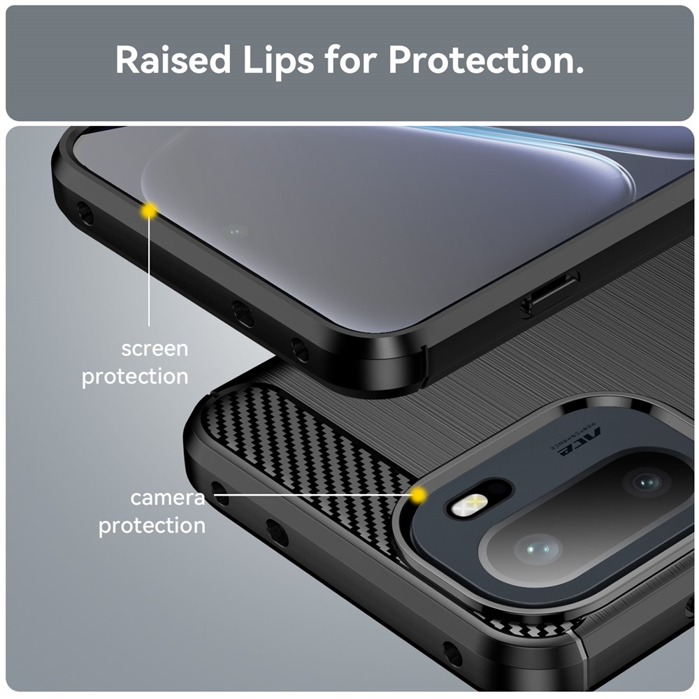  OnePlus 15R Skal Borstad Stål Textur Svart - Teknikhallen.se