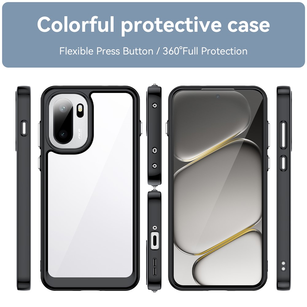  OnePlus 15R Skal Hybrid Transparent / Svart - Teknikhallen.se