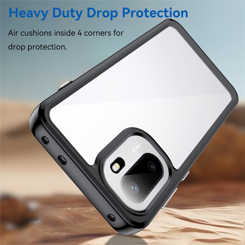  OnePlus 15R Skal Hybrid Transparent / Svart - Teknikhallen.se