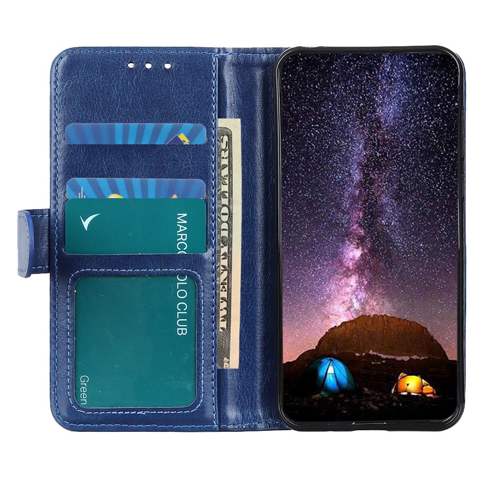  OnePlus 15R Fodral Crazy Horse Läder Blå - Teknikhallen.se