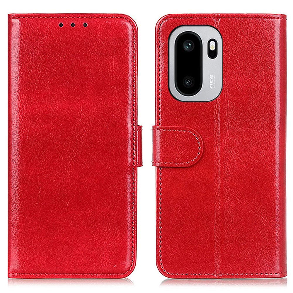  OnePlus 15R Fodral Crazy Horse Läder Röd - Teknikhallen.se