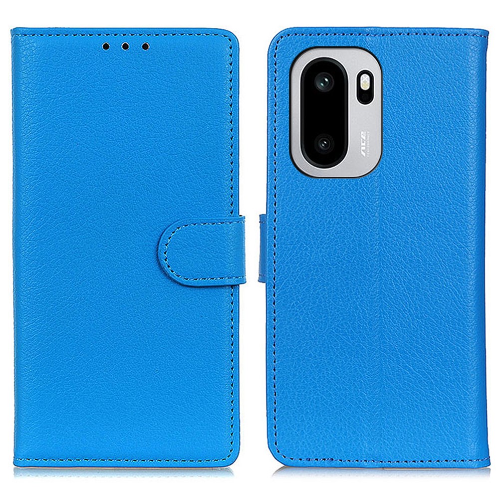  OnePlus 15R Fodral Litchi Läder Blå - Teknikhallen.se