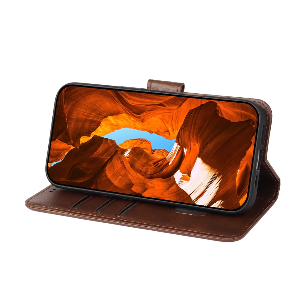  OnePlus 15R Plånboksfodral Läder Brun - Teknikhallen.se