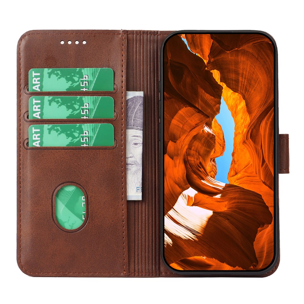  OnePlus 15R Plånboksfodral Läder Brun - Teknikhallen.se