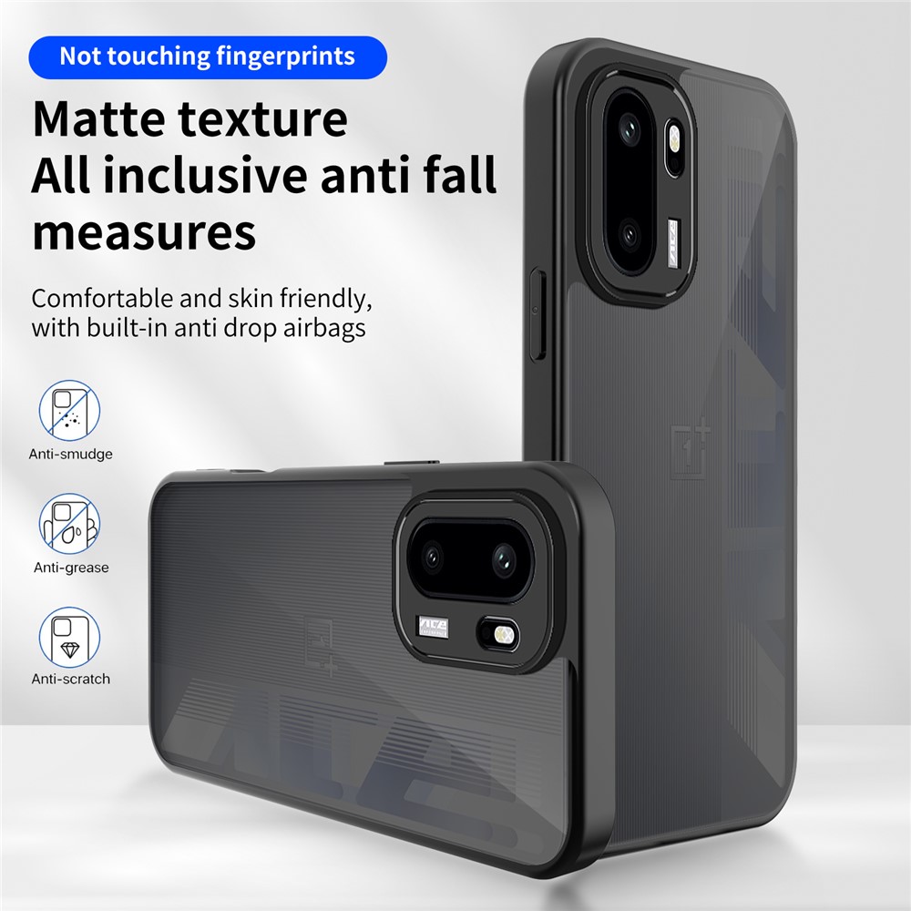  OnePlus 15R Skal Hybrid Transparent / Svart - Teknikhallen.se