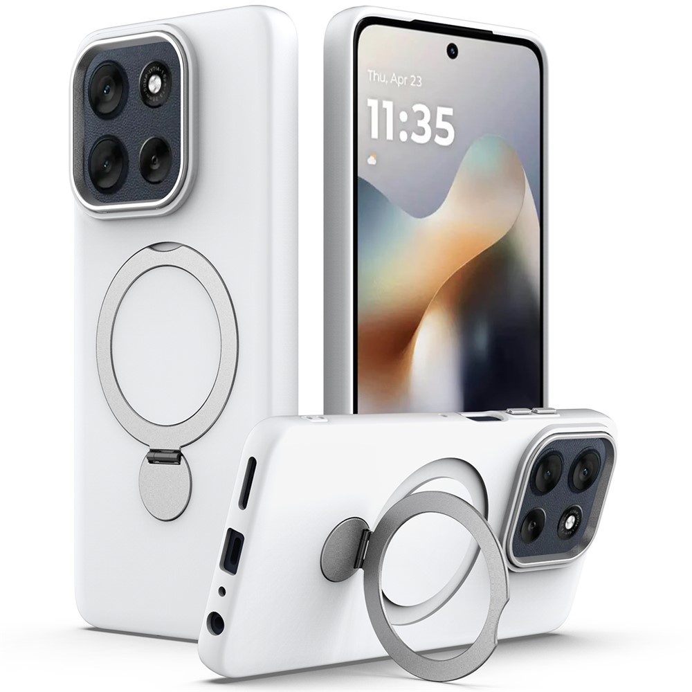  Motorola Edge 70 Skal MagSafe Kickstand Hybrid Vit - Teknikhallen.se