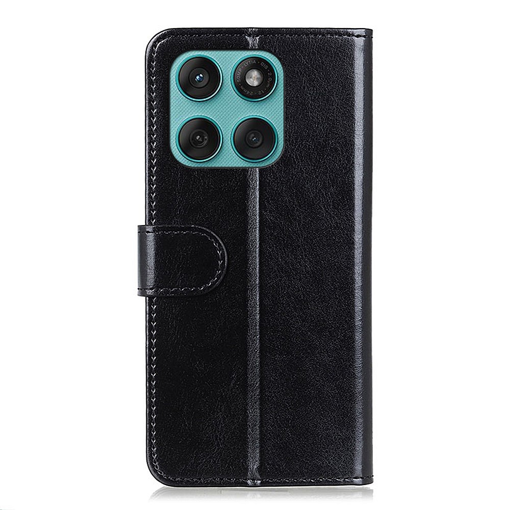  Motorola Edge 60 / 60 Fusion Fodral Crazy Horse Läder Svart - Teknikhallen.se