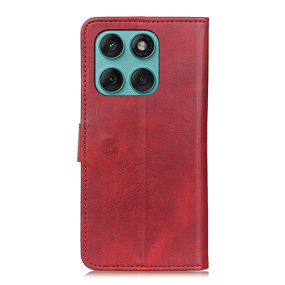  Motorola Edge 60 / 60 Fusion Fodral Läder Röd - Teknikhallen.se