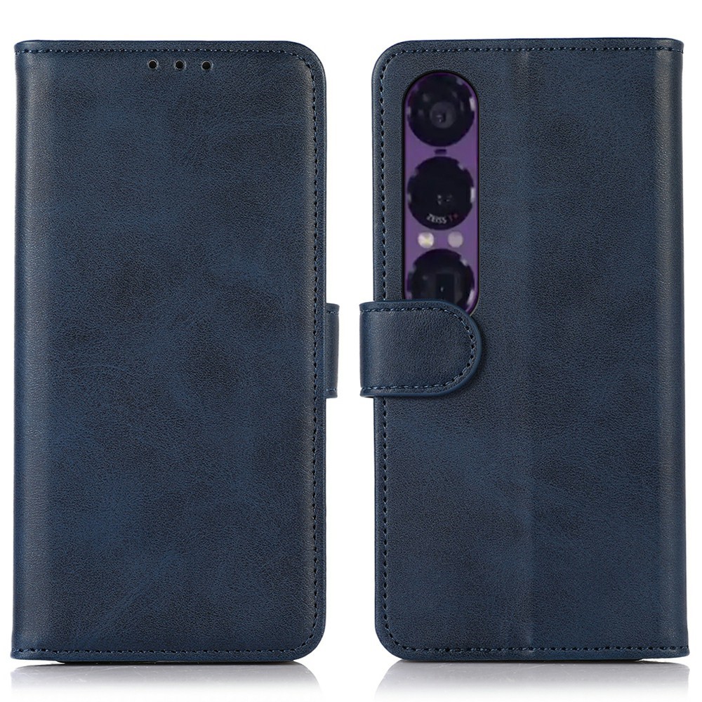  Sony Xperia 1 VII Plånboksfodral Läder Blå - Teknikhallen.se
