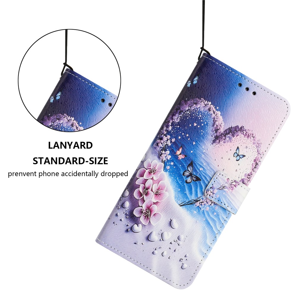  Sony Xperia 1 VII Fodral Med Tryck Hjärta / Fjärilar - Teknikhallen.se