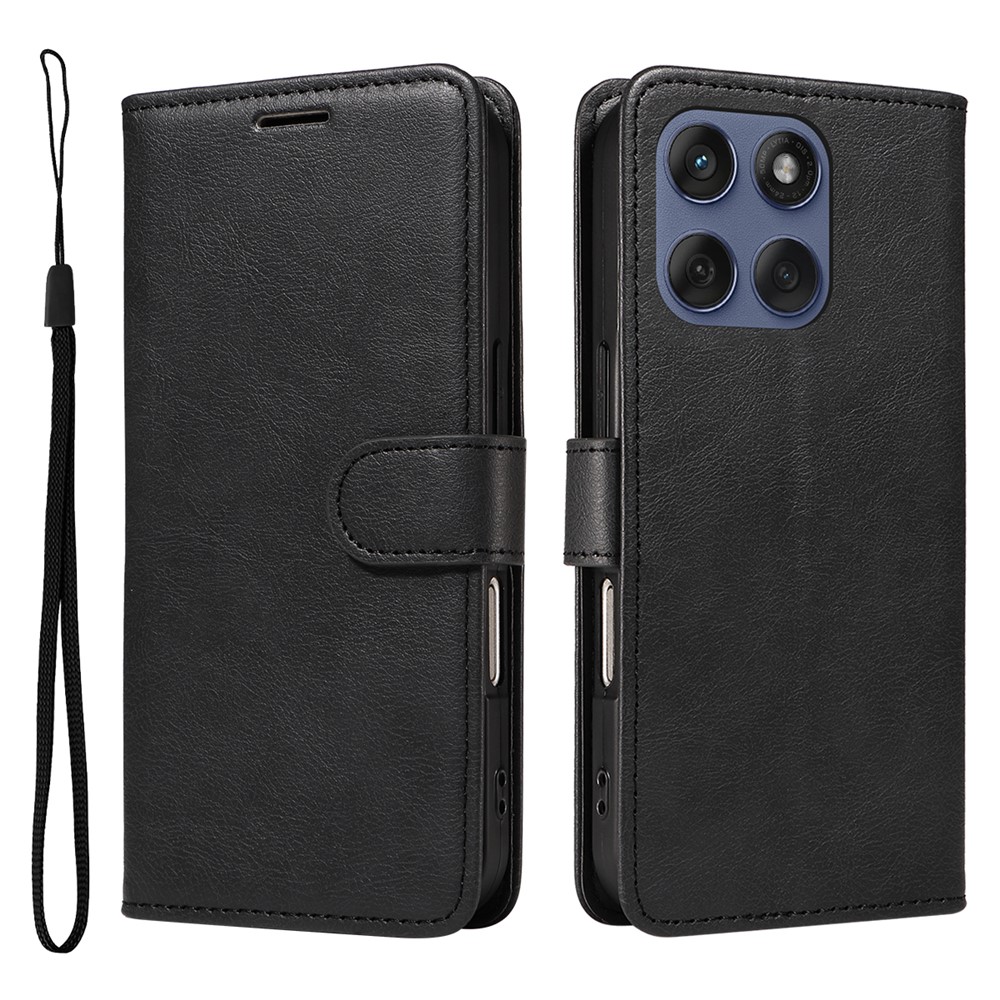  Motorola Edge 60 / 60 Pro / 60 Fusion Fodral Läder Svart - Teknikhallen.se