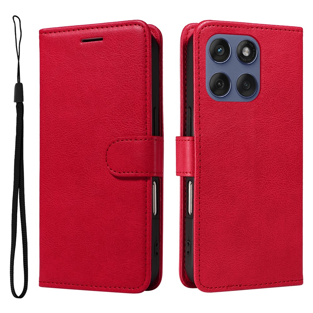  Motorola Edge 60 / 60 Pro / 60 Fusion Fodral Läder Röd - Teknikhallen.se