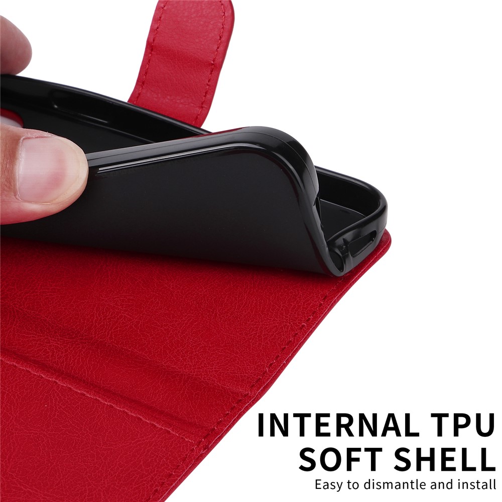  Motorola Edge 60 / 60 Pro / 60 Fusion Fodral Läder Röd - Teknikhallen.se