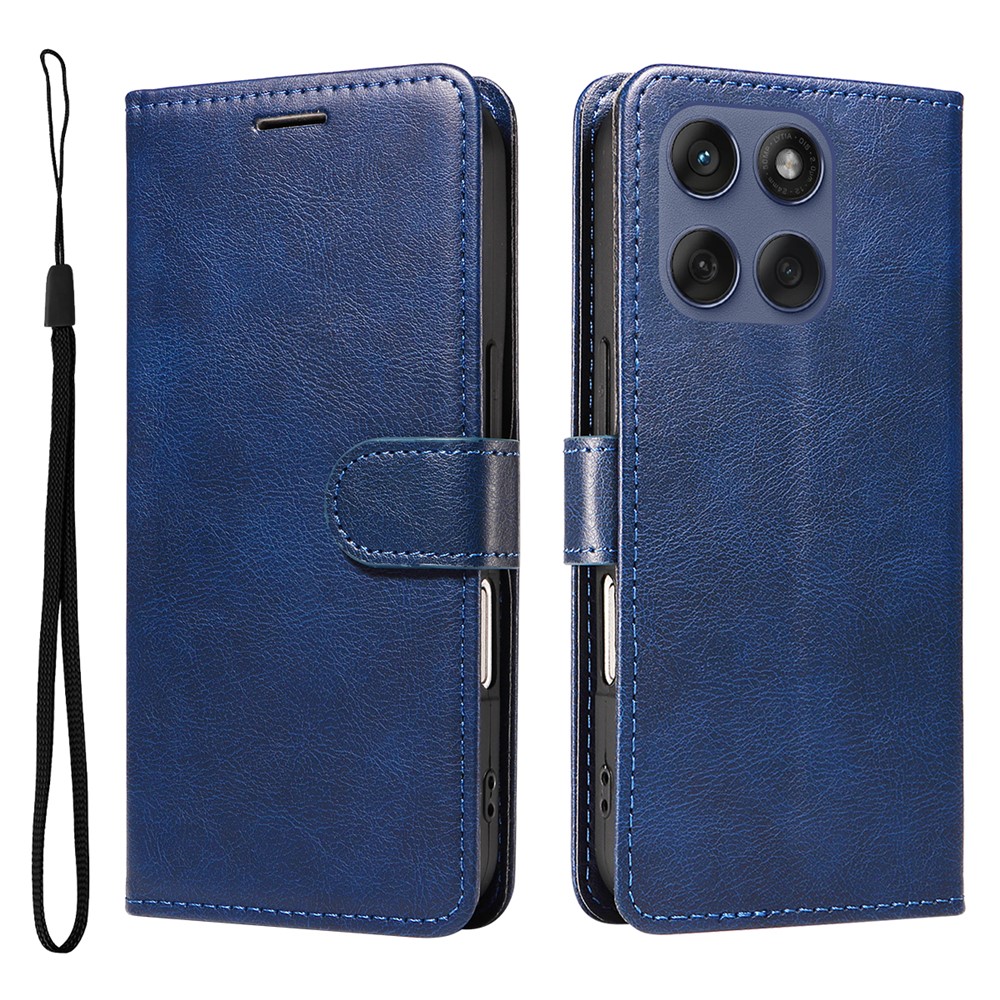  Motorola Edge 60 / 60 Pro / 60 Fusion Fodral Läder Blå - Teknikhallen.se