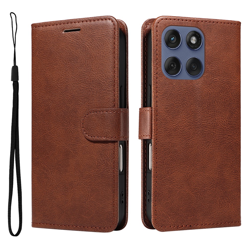  Motorola Edge 60 / 60 Pro / 60 Fusion Fodral Läder Brun - Teknikhallen.se