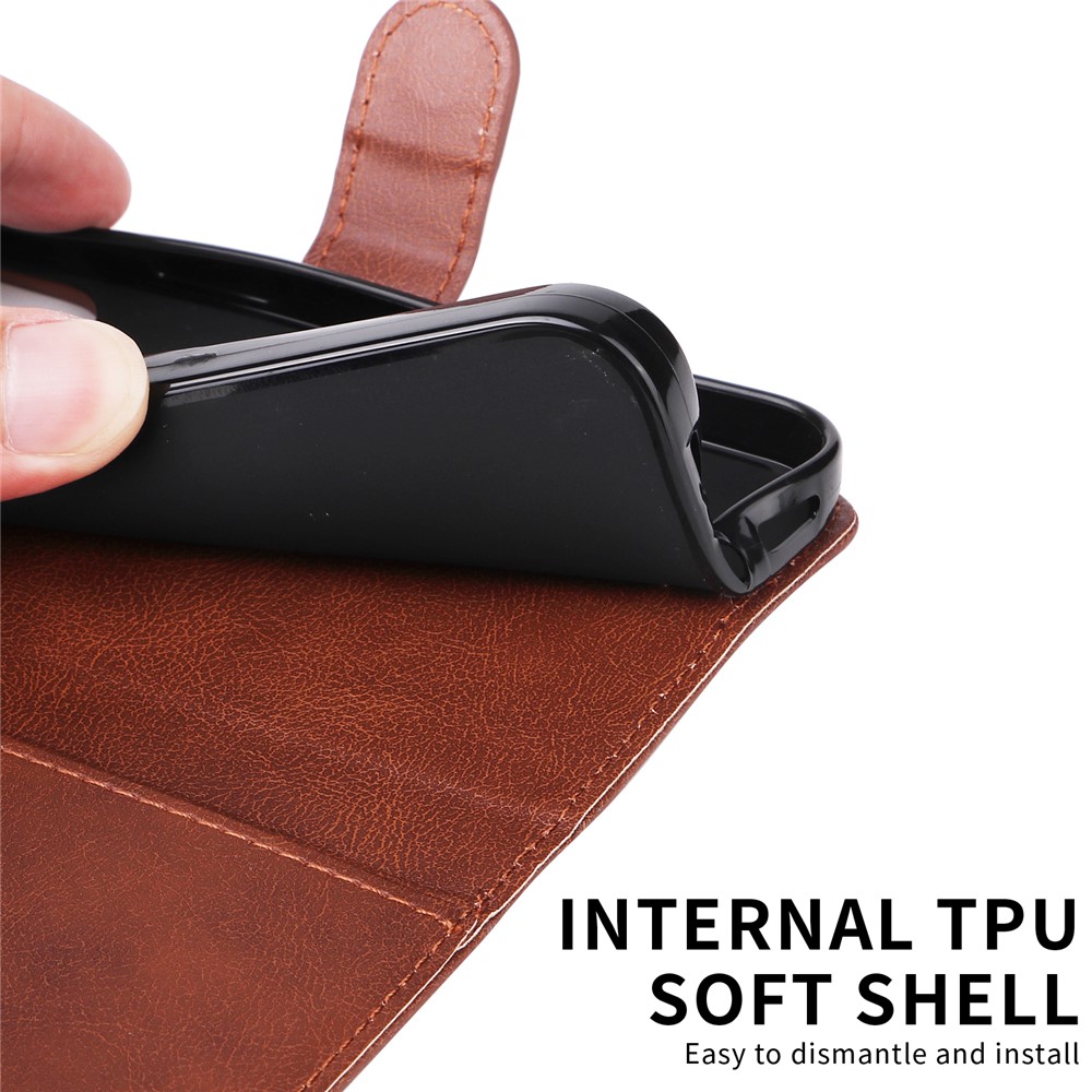  Motorola Edge 60 / 60 Pro / 60 Fusion Fodral Läder Brun - Teknikhallen.se