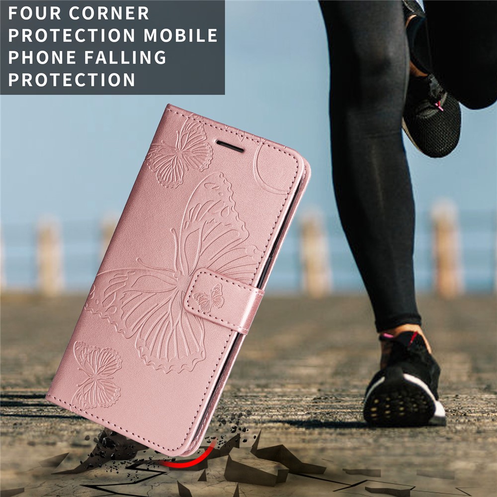  Motorola Edge 60/60 Pro/60 Fusion Fodral Fjäril Tryck Roséguld - Teknikhallen.se