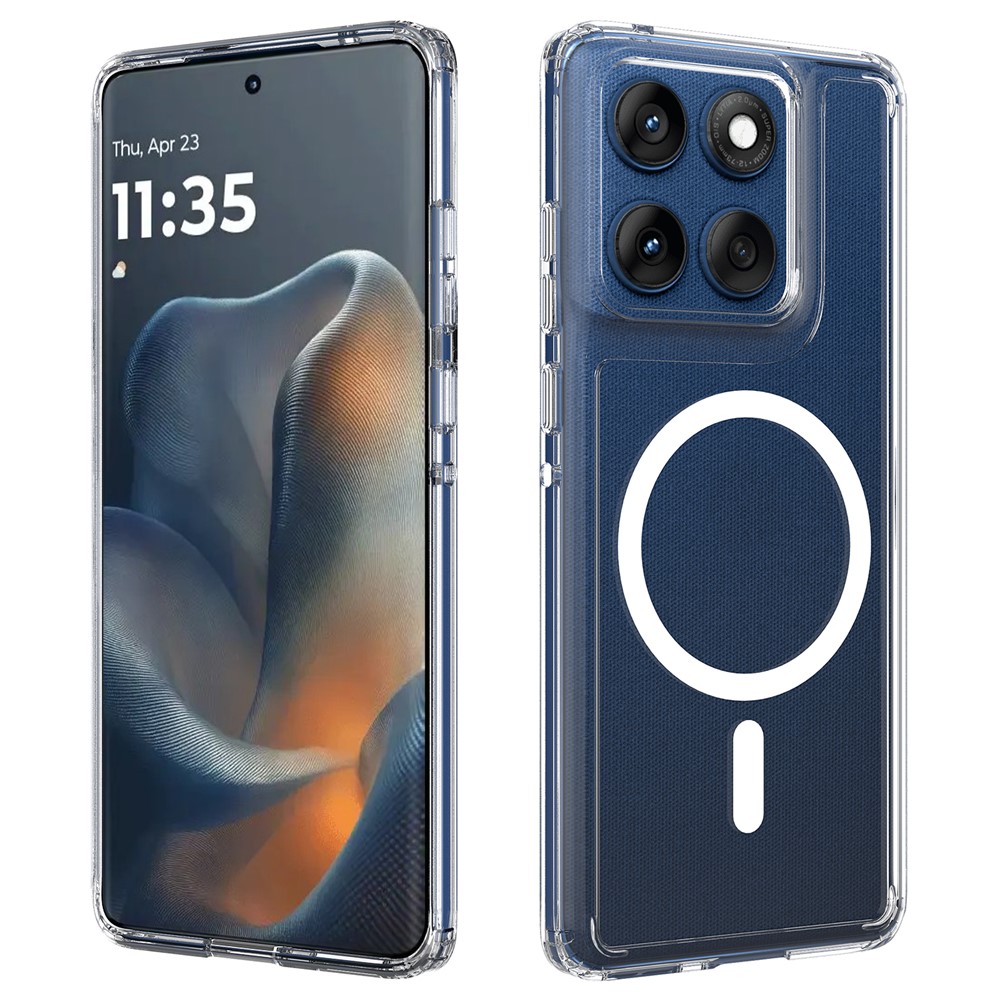  Motorola Edge 60 / 60 Fusion Skal MagSafe Hybrid Transparent - Teknikhallen.se