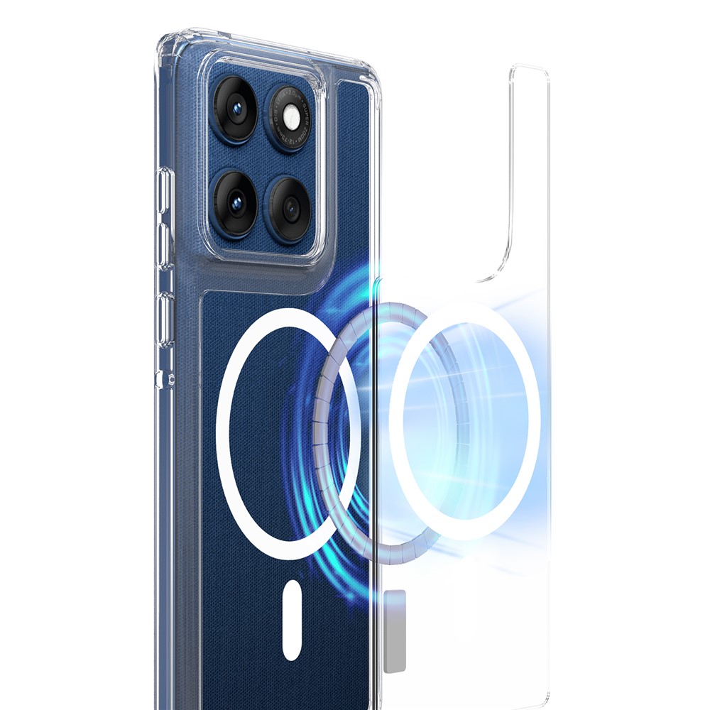  Motorola Edge 60 / 60 Fusion Skal MagSafe Hybrid Transparent - Teknikhallen.se