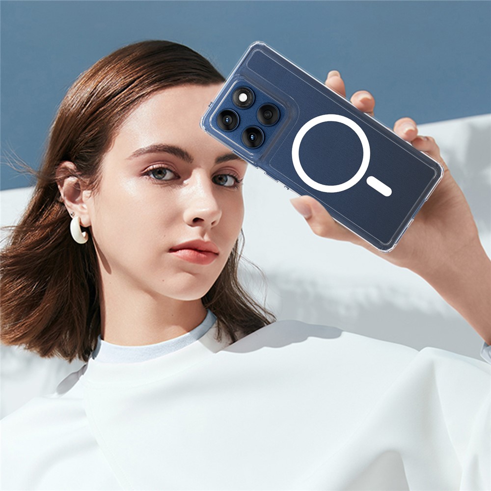  Motorola Edge 60 / 60 Fusion Skal MagSafe Hybrid Transparent - Teknikhallen.se