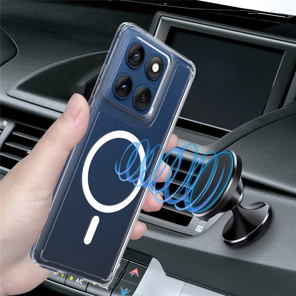  Motorola Edge 60 / 60 Fusion Skal MagSafe Hybrid Transparent - Teknikhallen.se