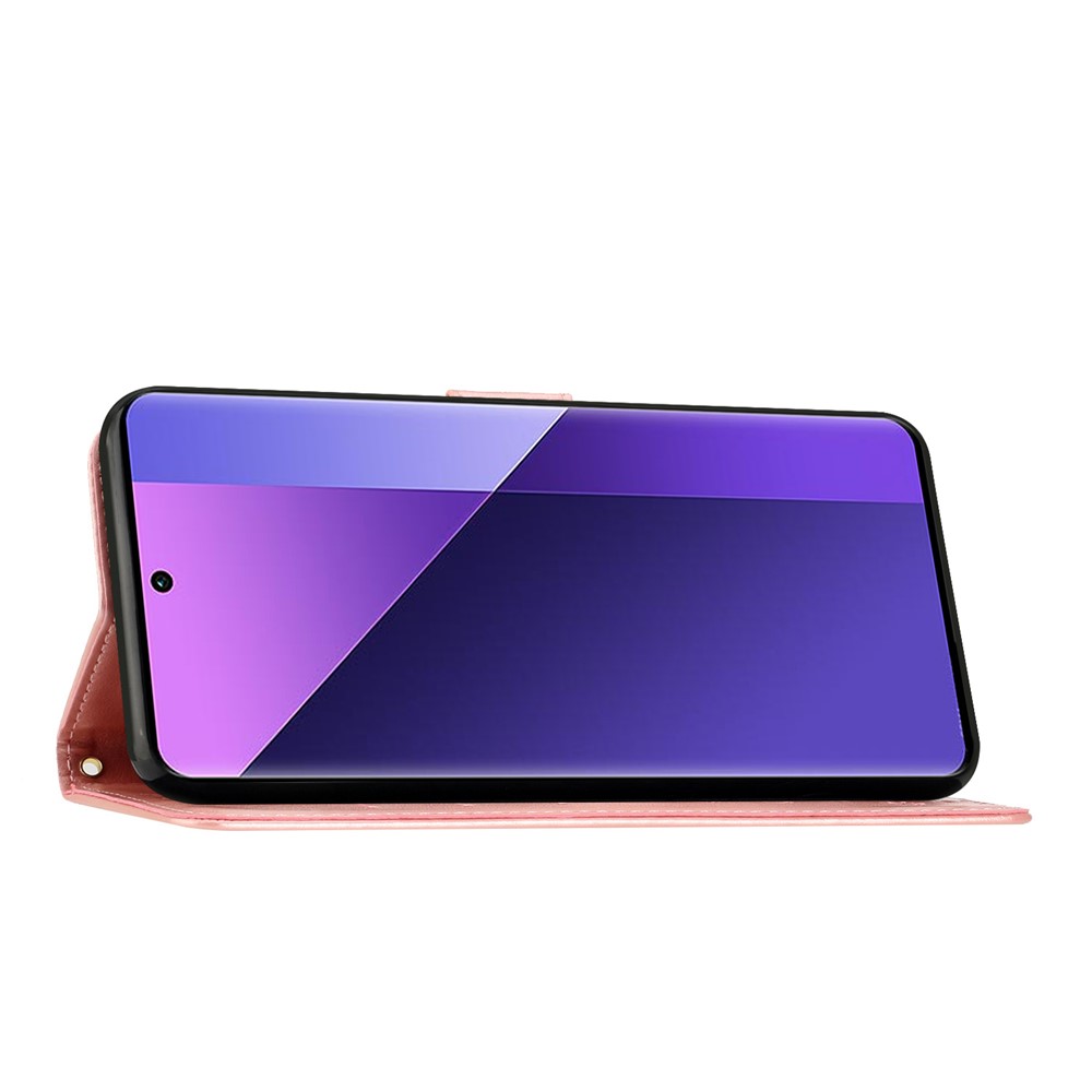  Sony Xperia 10 VII Fodral Med Blommigt Tryck Roséguld - Teknikhallen.se