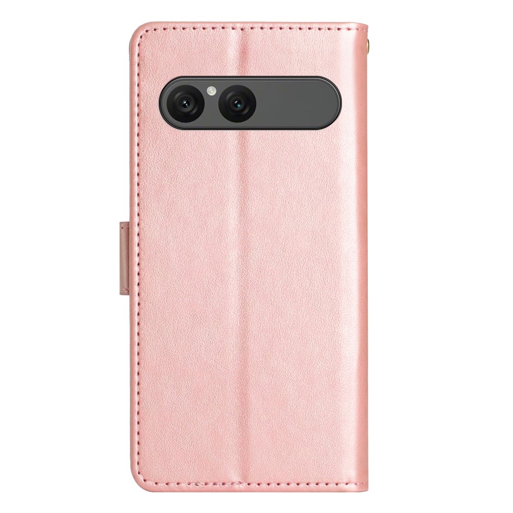  Sony Xperia 10 VII Fodral Med Blommigt Tryck Roséguld - Teknikhallen.se