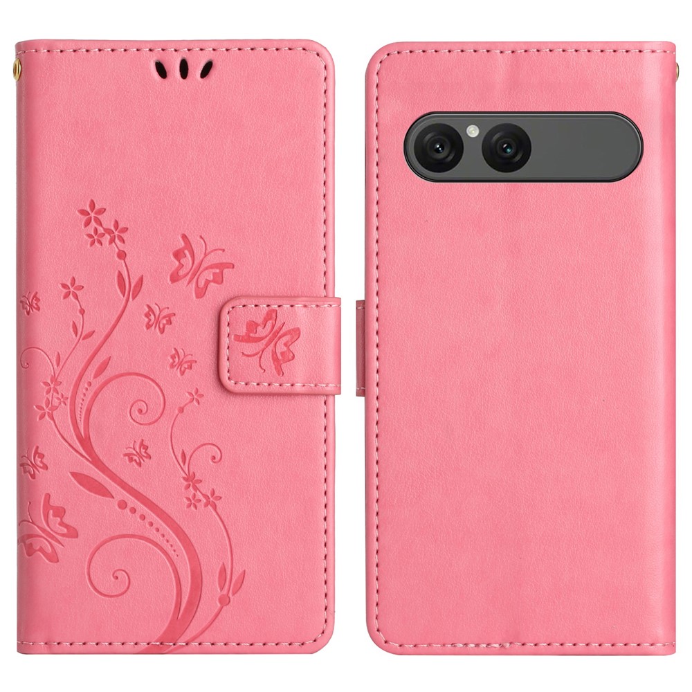  Sony Xperia 10 VII Fodral Med Blommigt Tryck Rosa - Teknikhallen.se