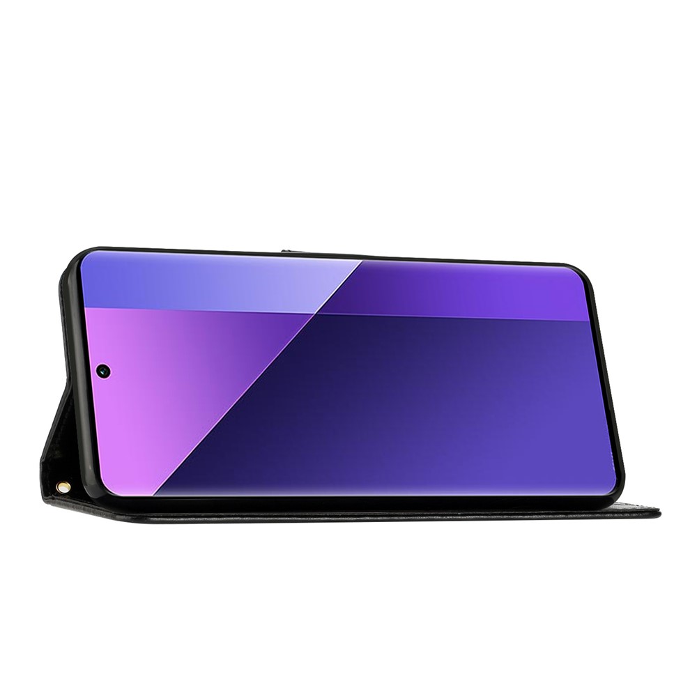  Sony Xperia 10 VII Fodral Med Blommigt Tryck Svart - Teknikhallen.se