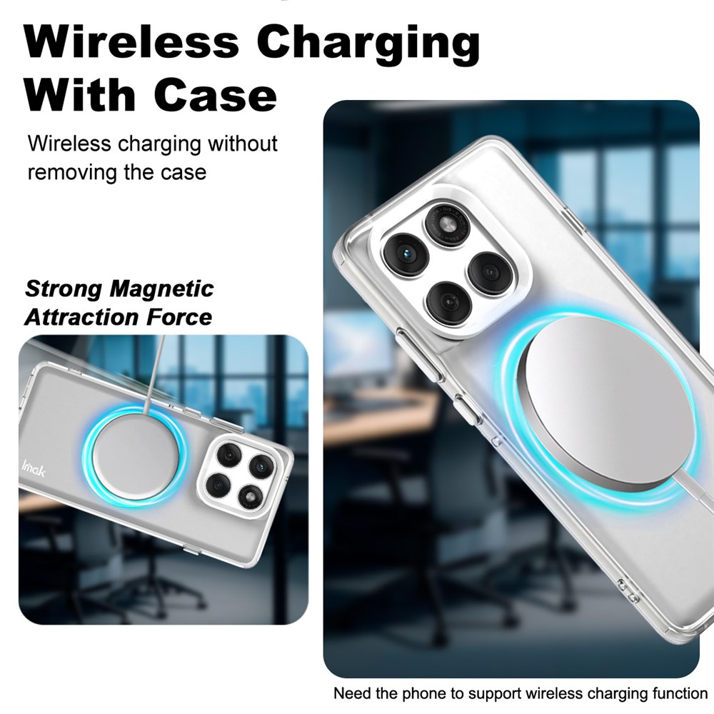 IMAK IMAK Motorola Edge 60 Pro Skal MagSafe Anti Drop Vit - Teknikhallen.se