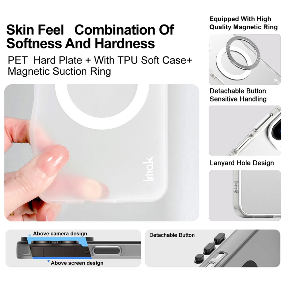 IMAK IMAK Motorola Edge 60 Pro Skal MagSafe Anti Drop Vit - Teknikhallen.se