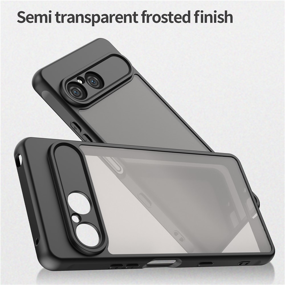  Sony Xperia 10 VII Skal Hybrid Frosted Svart - Teknikhallen.se