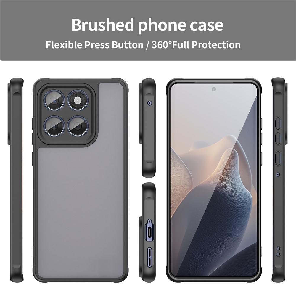  Motorola Edge 60 / 60 Fusion Skal Hybrid Frosted Svart - Teknikhallen.se