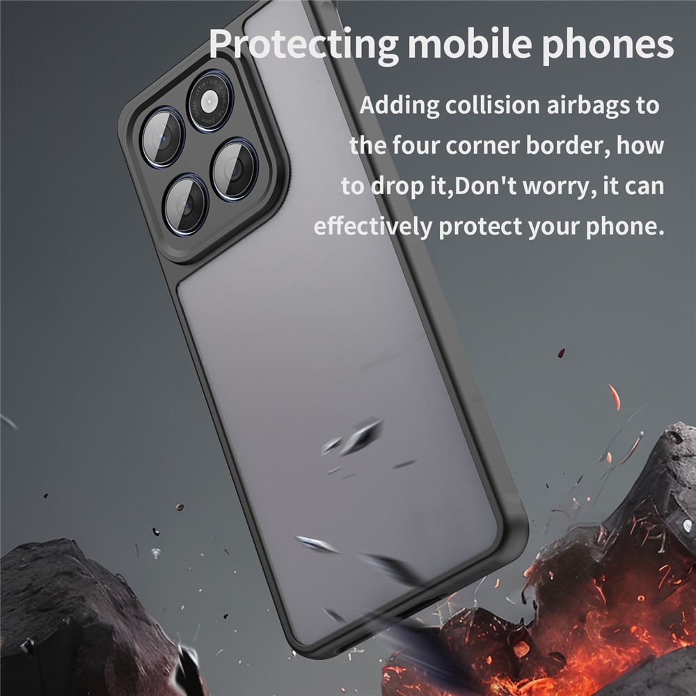  Motorola Edge 60 / 60 Fusion Skal Hybrid Frosted Svart - Teknikhallen.se