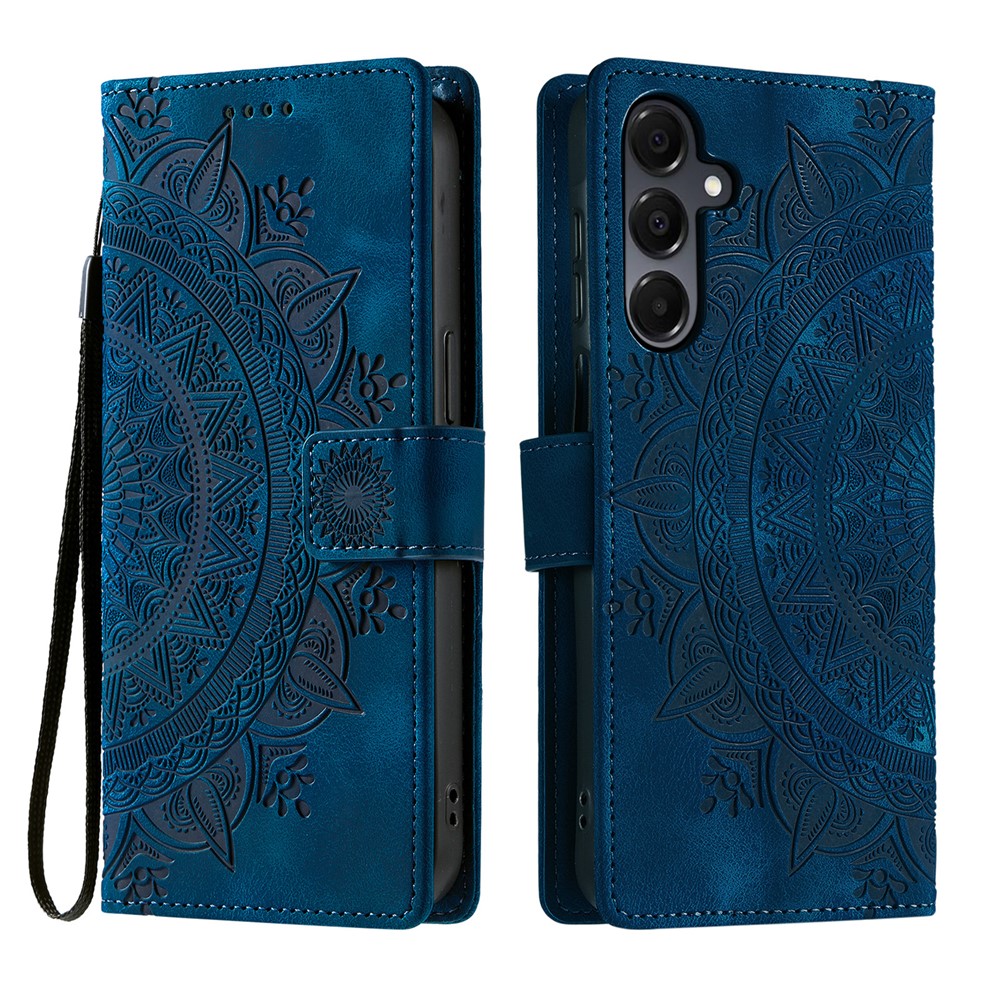  Samsung Galaxy A27 Fodral Mandala Läder Blå - Teknikhallen.se