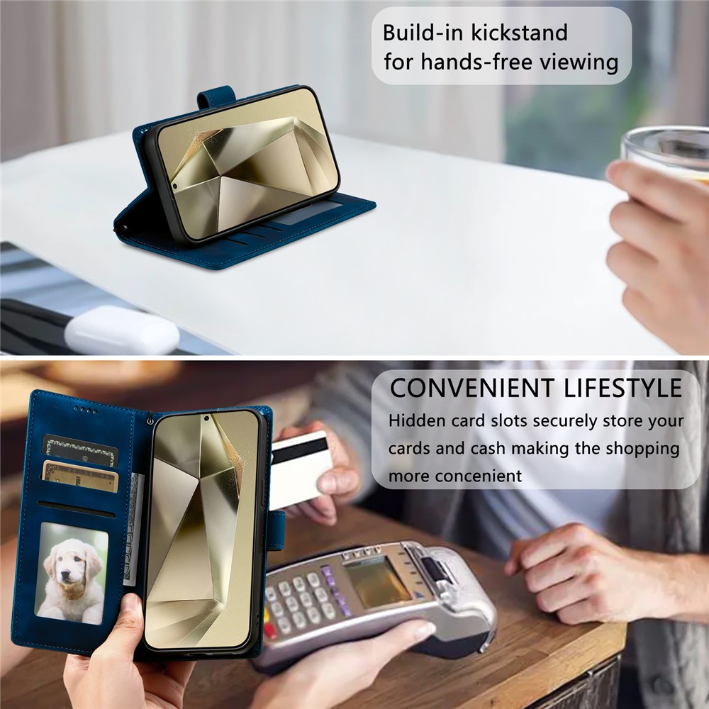  Samsung Galaxy A27 Fodral Mandala Läder Blå - Teknikhallen.se