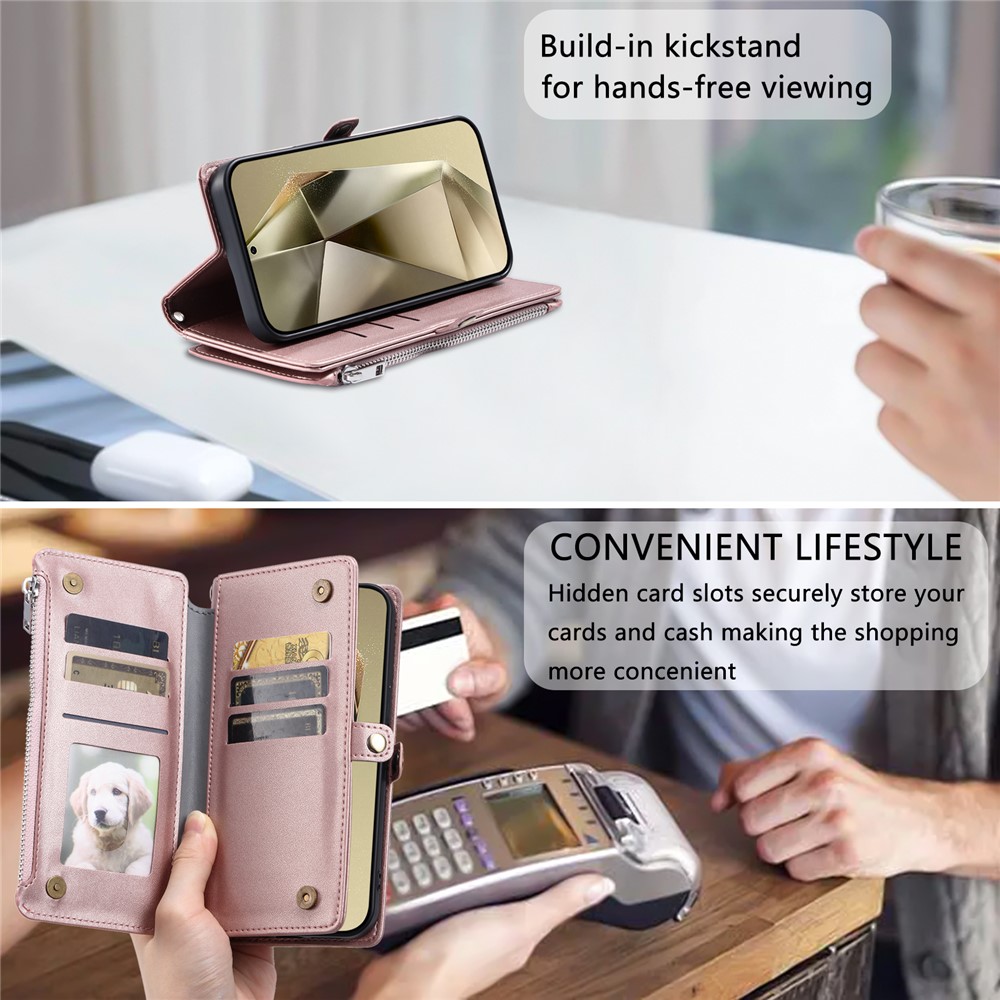  Samsung Galaxy A27 Fodral Multifunktionellt Roséguld - Teknikhallen.se
