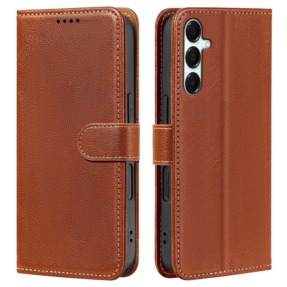  Samsung Galaxy A27 Plånboksfodral Läder Brun - Teknikhallen.se