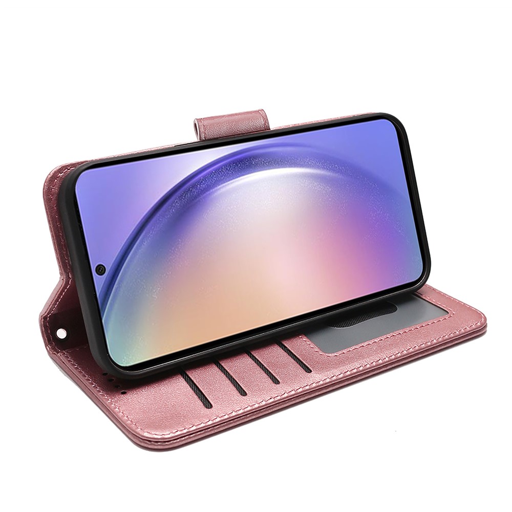  Samsung Galaxy A27 Fodral Läder Roséguld - Teknikhallen.se