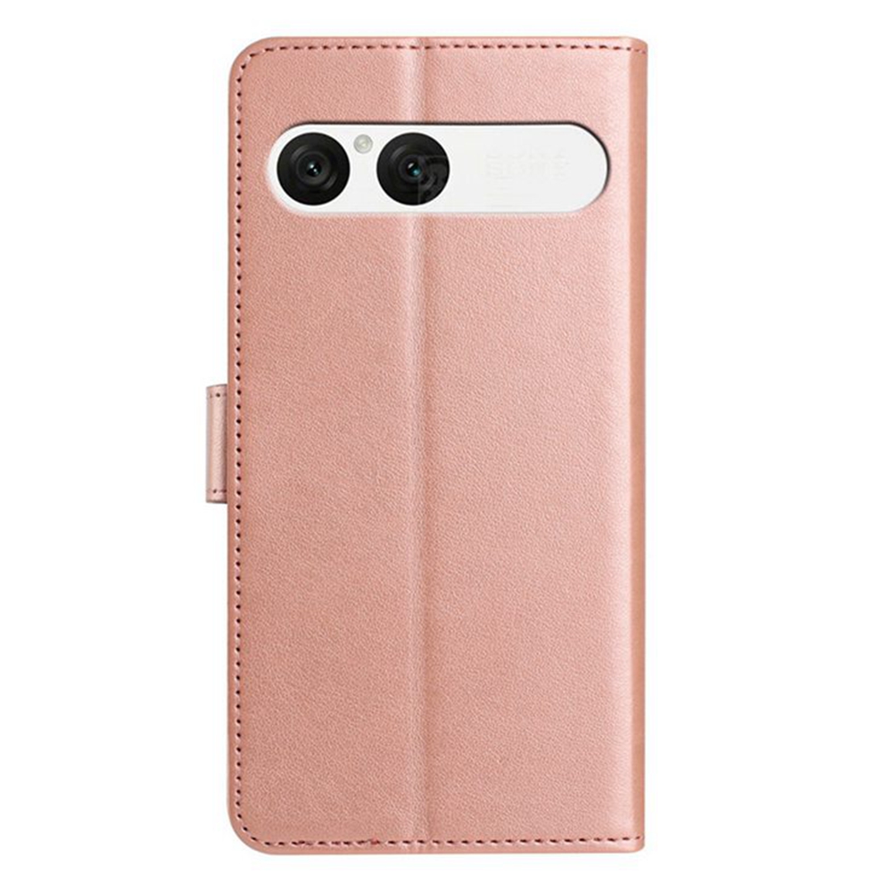  Sony Xperia 10 VII Fodral Multifunktionellt Läder Roséguld - Teknikhallen.se