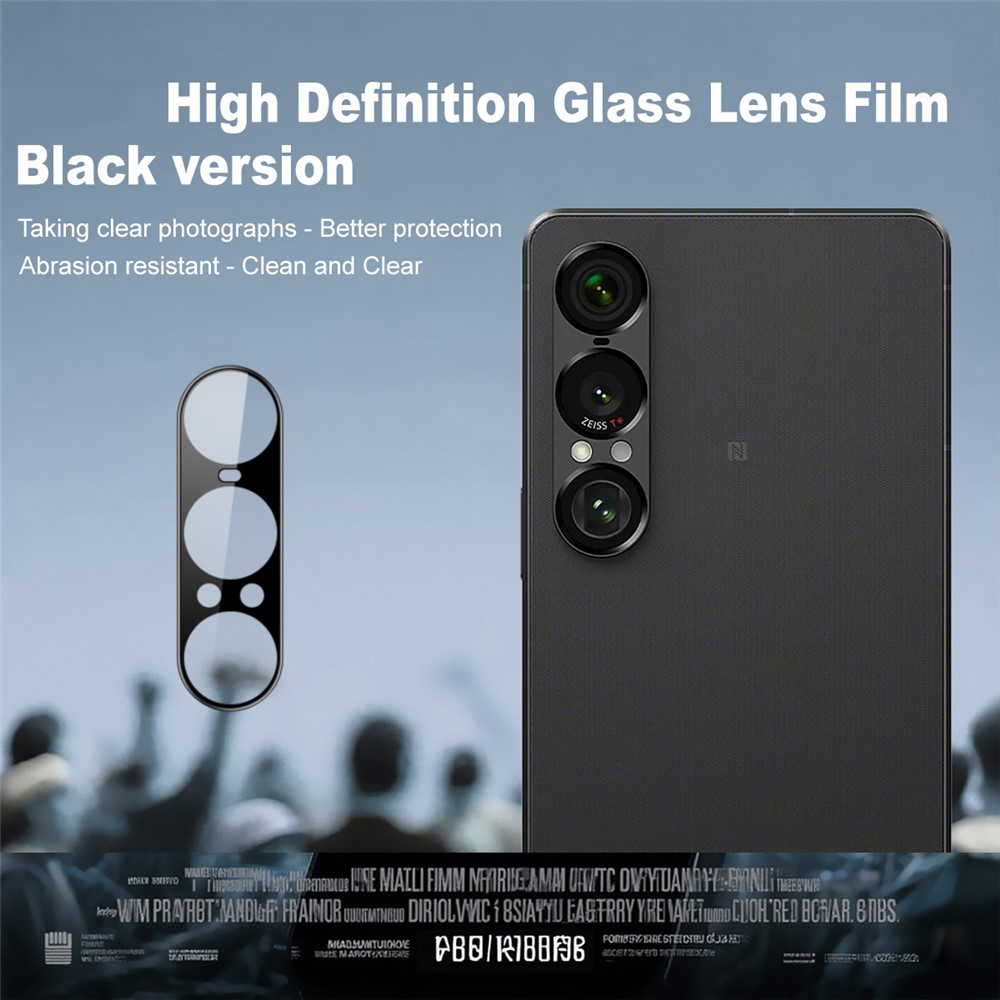 IMAK IMAK Sony Xperia 1 VII Linsskydd Härdat Glas Svart - Teknikhallen.se