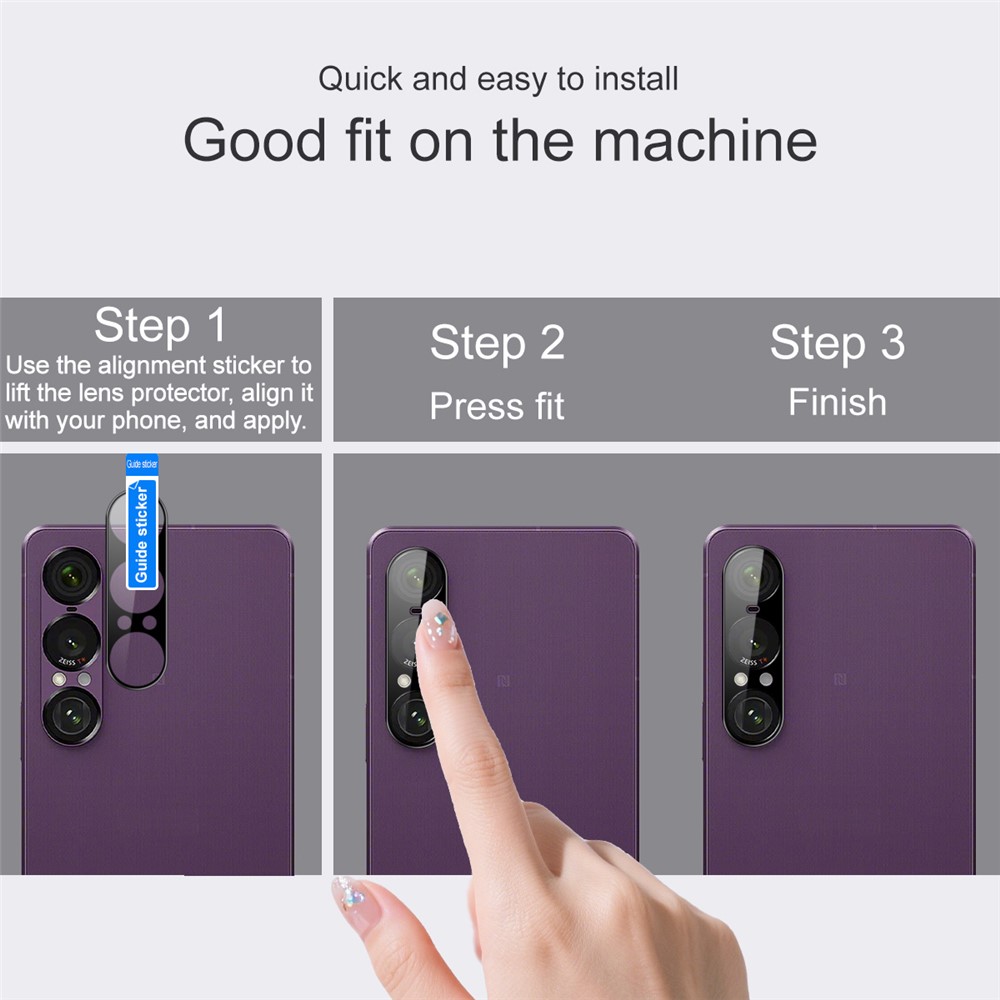 IMAK IMAK Sony Xperia 1 VII Linsskydd Härdat Glas Svart - Teknikhallen.se