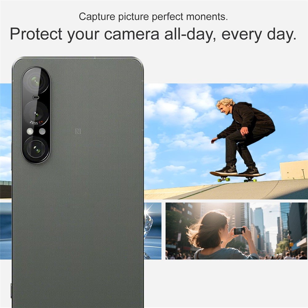 IMAK IMAK Sony Xperia 1 VII Linsskydd Härdat Glas Svart - Teknikhallen.se