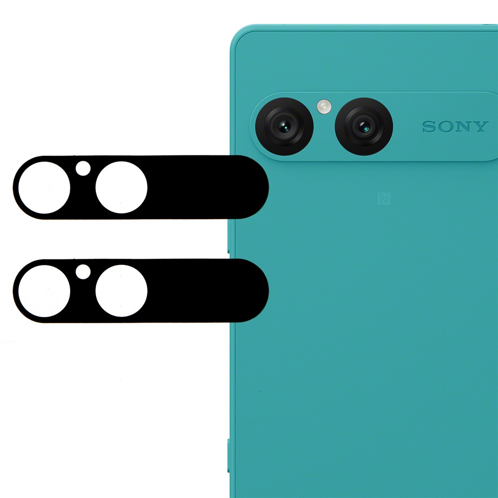  Sony Xperia 10 VII 2-PACK Linsskydd Härdat Glas Svart - Teknikhallen.se