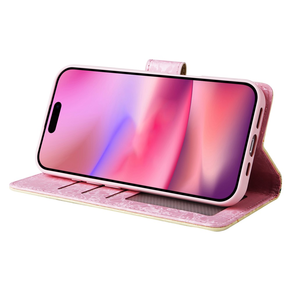  iPhone 16 Fodral RFID Läder Yellow Daisy - Teknikhallen.se